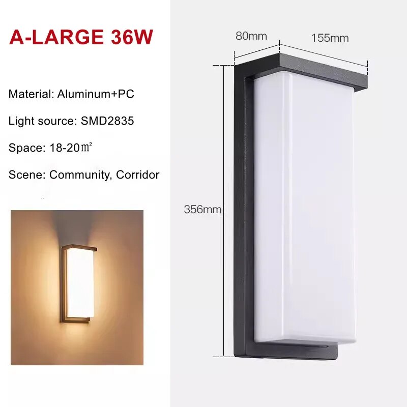 Floroux – Phares muraux LED modernes pour l'extérieur