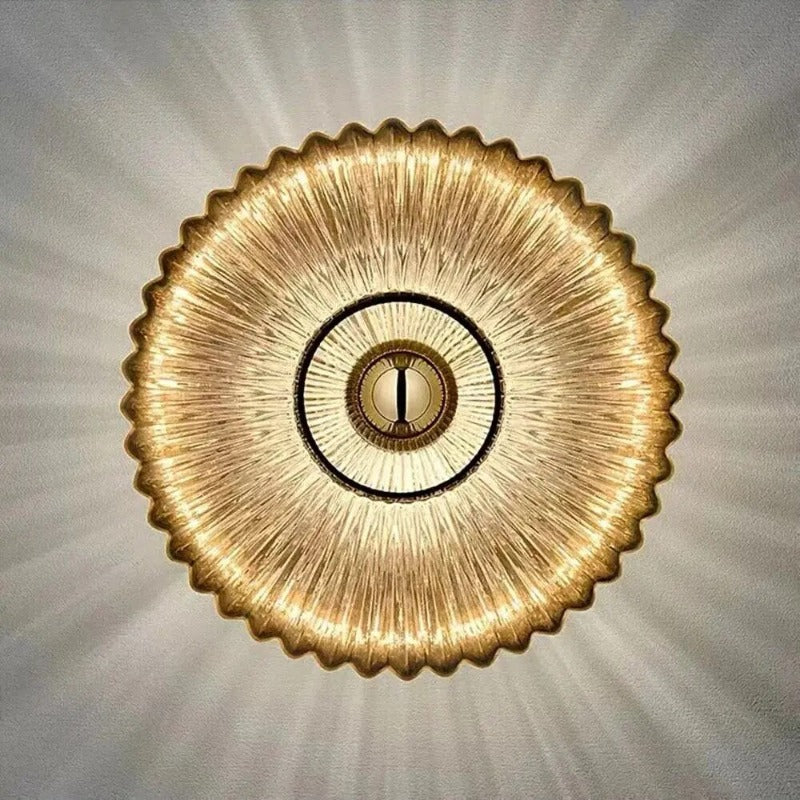NimbusFlux – Applique murale en verre avec lumière ondulée