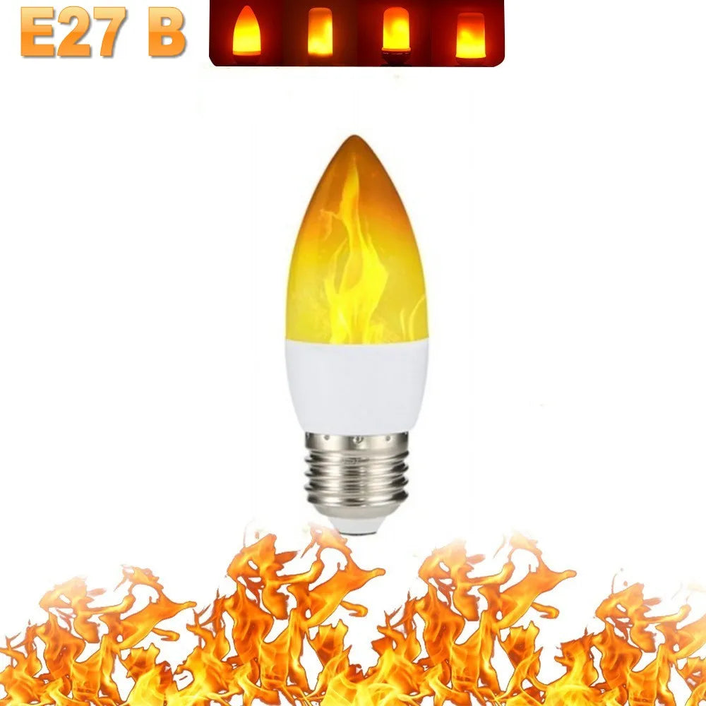 FlameGlow - Lampe de fête LED avec 4 modes de feu
