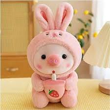 Floroux - Joli petit cochon en peluche dans un costume de grenouille pour enfants
