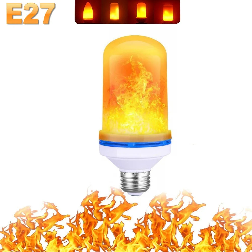 FlameGlow - Lampe de fête LED avec 4 modes de feu