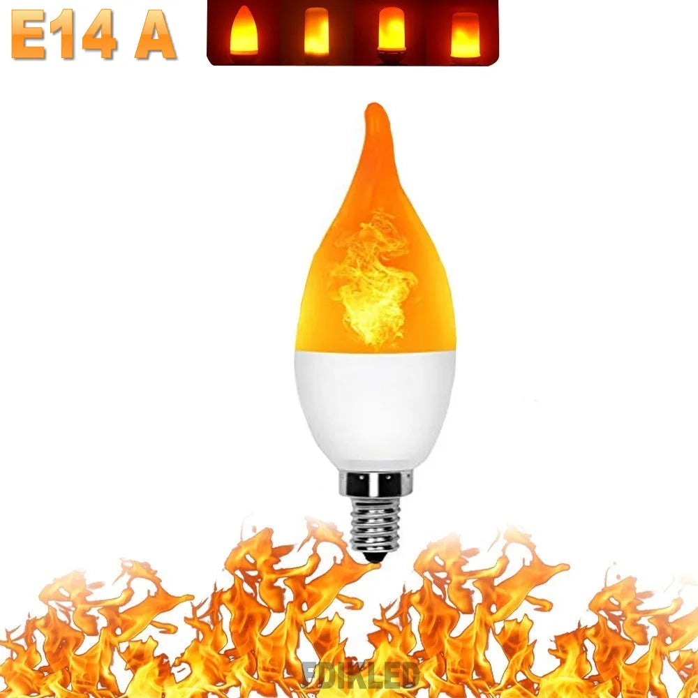 FlameGlow - Lampe de fête LED avec 4 modes de feu