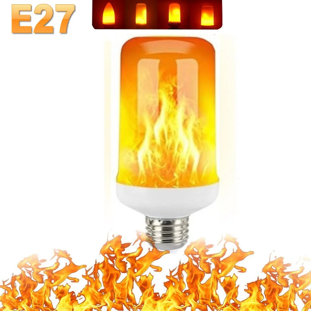 FlameGlow - Lampe de fête LED avec 4 modes de feu