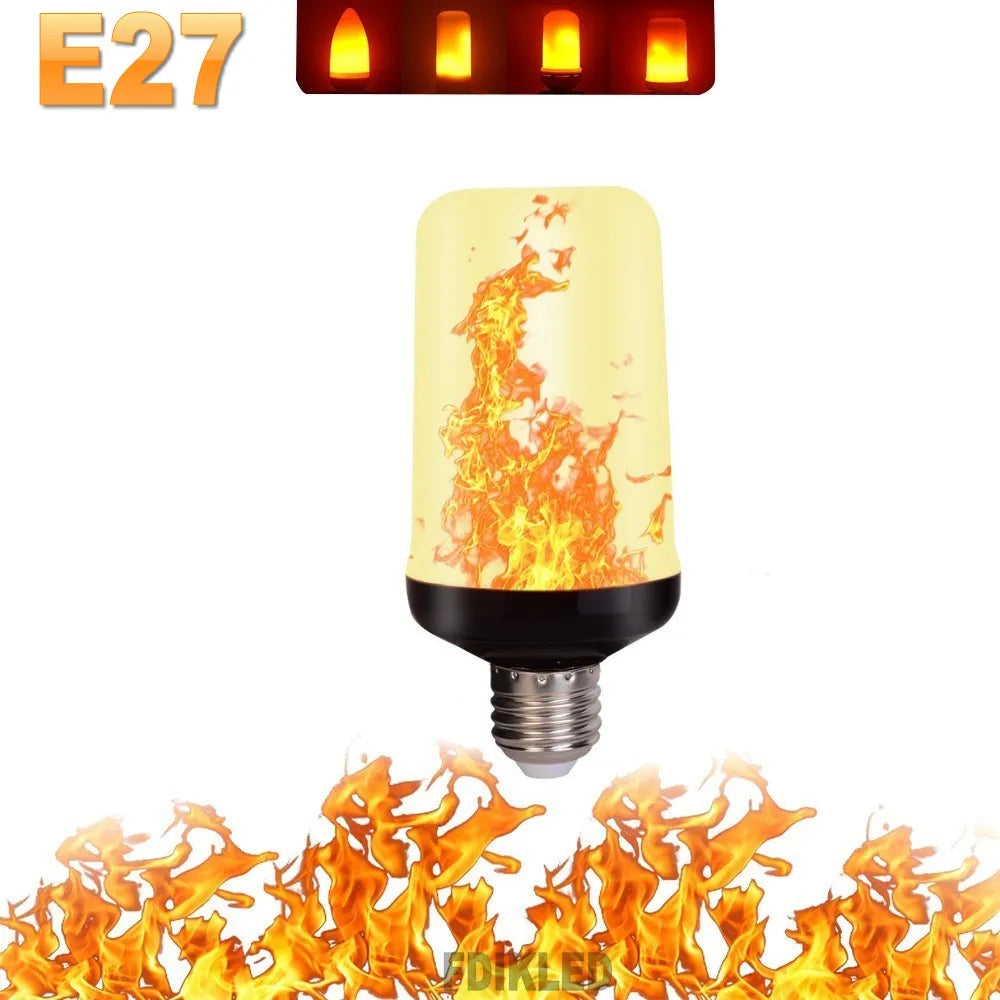 FlameGlow - Lampe de fête LED avec 4 modes de feu