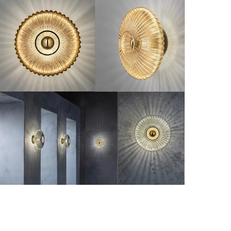 NimbusFlux – Applique murale en verre avec lumière ondulée