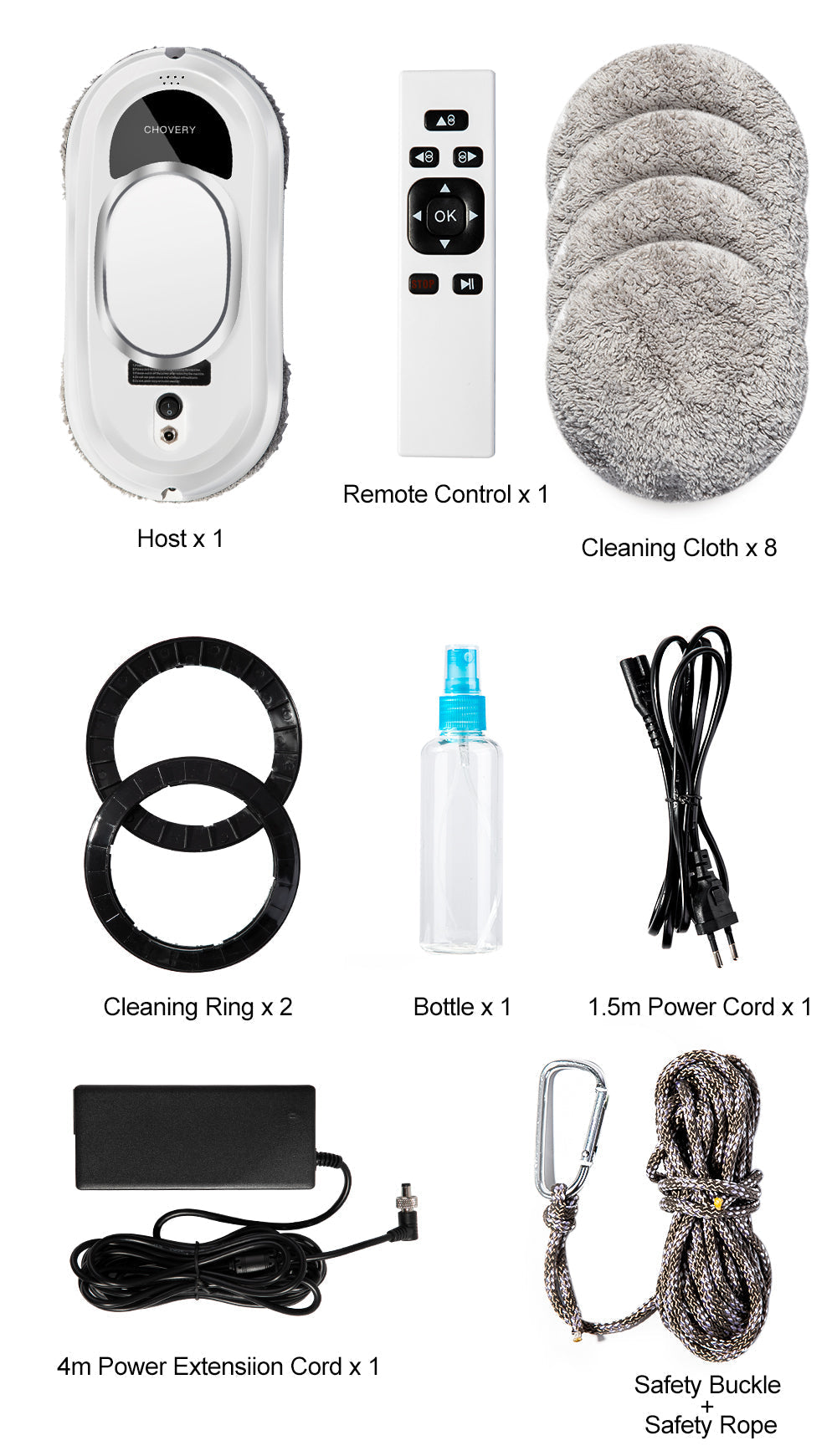 CleanBot - Robot de nettoyage de fenêtres intelligent avec télécommande