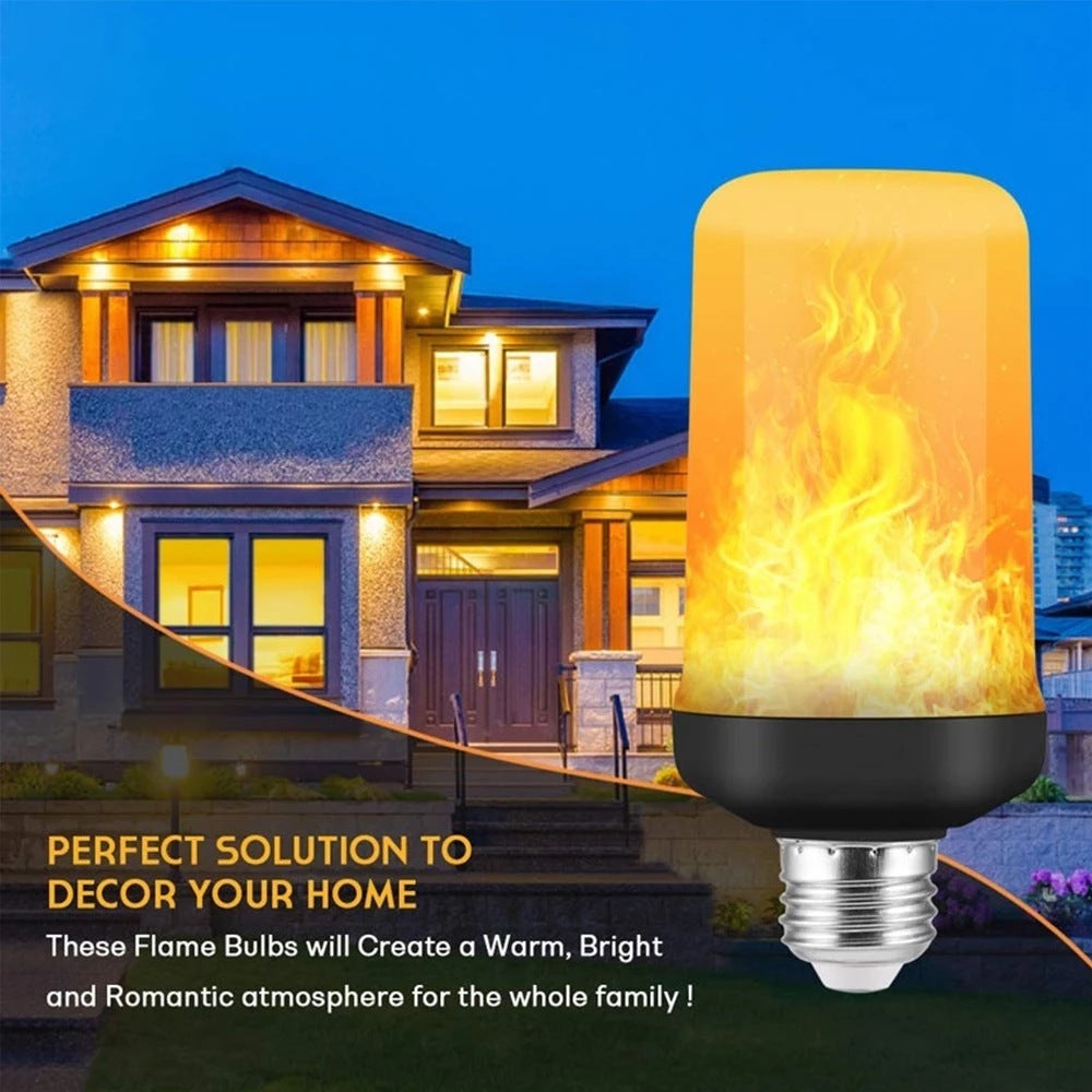 FlameGlow - Lampe de fête LED avec 4 modes de feu