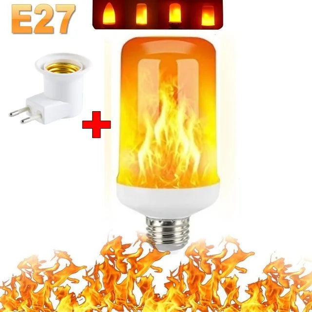 FlameGlow - Lampe de fête LED avec 4 modes de feu