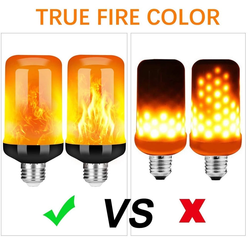 FlameGlow - Lampe de fête LED avec 4 modes de feu