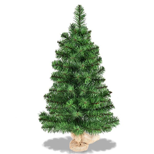 2 pi Sapin de Noël Vert Non Éclairé - PVC Écologique, Décor de Fête Parfait pour Utilisation Intérieure et Extérieure 2024