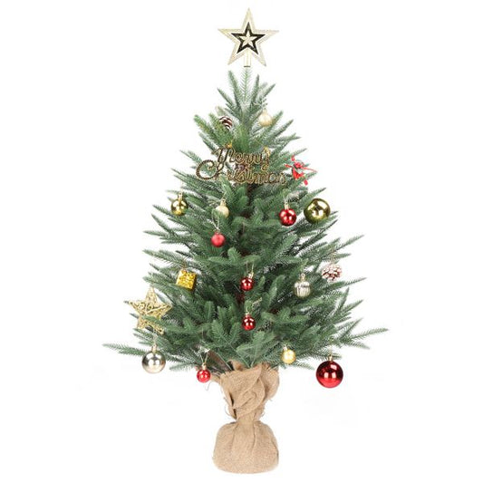 Arbre de Noël Mini Tabletop de 3 FT – Décor de vacances vert réaliste avec 100 pointes de branches, parfait pour les petits espaces et une utilisation au bureau Noël 2024