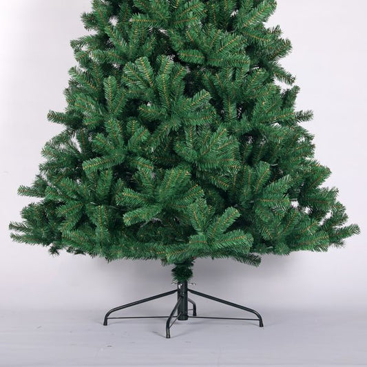 Arbre de Noël vert entier de 6 pieds – Épicéa en PVC réaliste avec support en métal, parfait pour la décoration des fêtes 2024