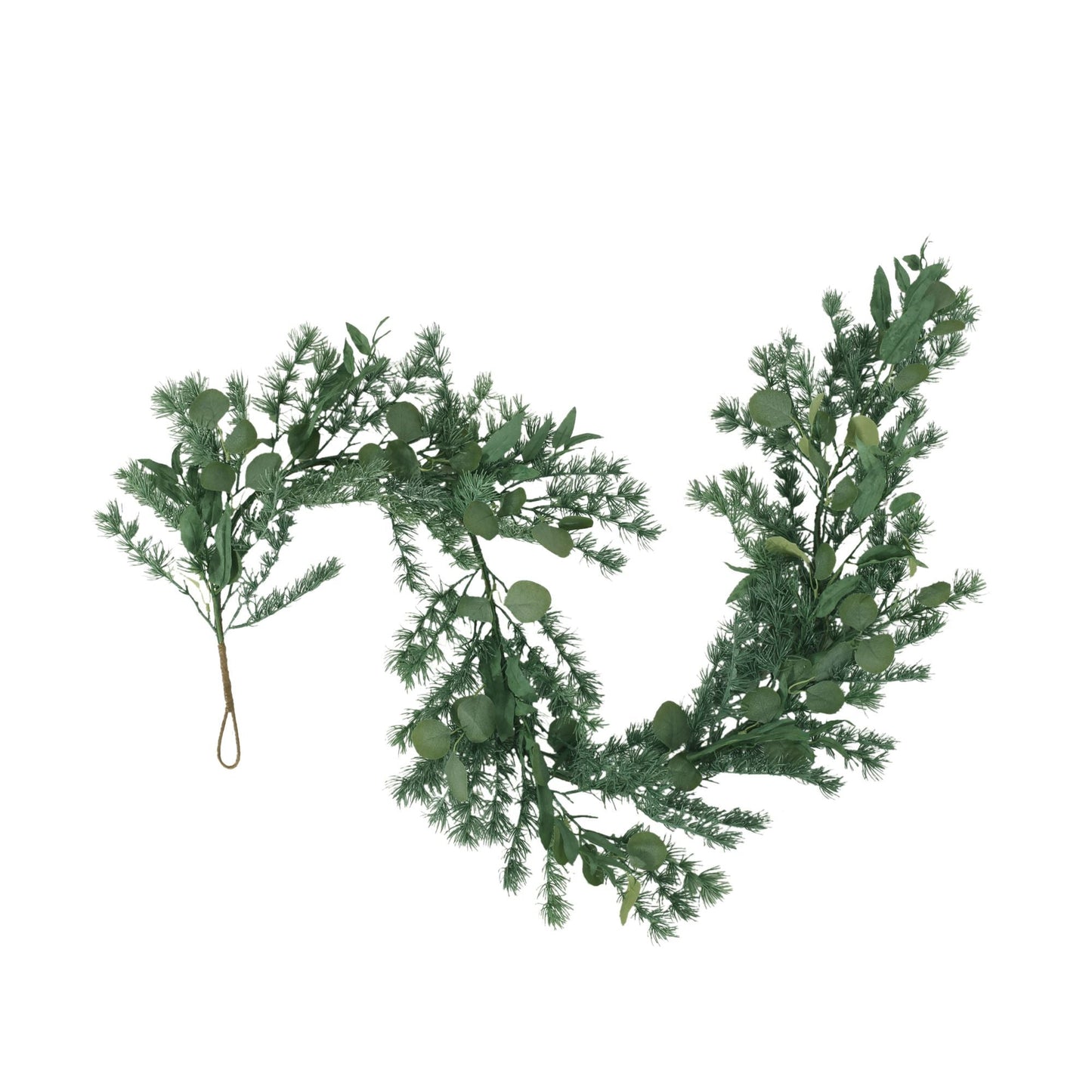 5,5' guirlande en eucalyptus et feuilles d'olive – Décor woodland léger pour un usage intérieur, Noël 2024