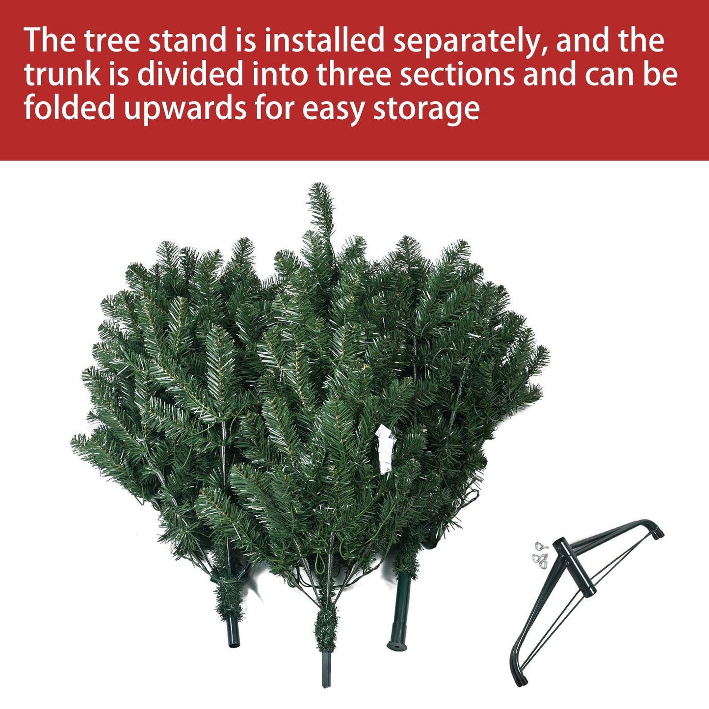 Arbre de Noël artificiel écologique et ignifuge de 5 pi avec des pointes duveteuses - Décor de vacances parfait pour Noël 2024
