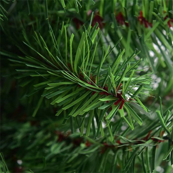 2 pi Sapin de Noël Vert Non Éclairé - PVC Écologique, Décor de Fête Parfait pour Utilisation Intérieure et Extérieure 2024