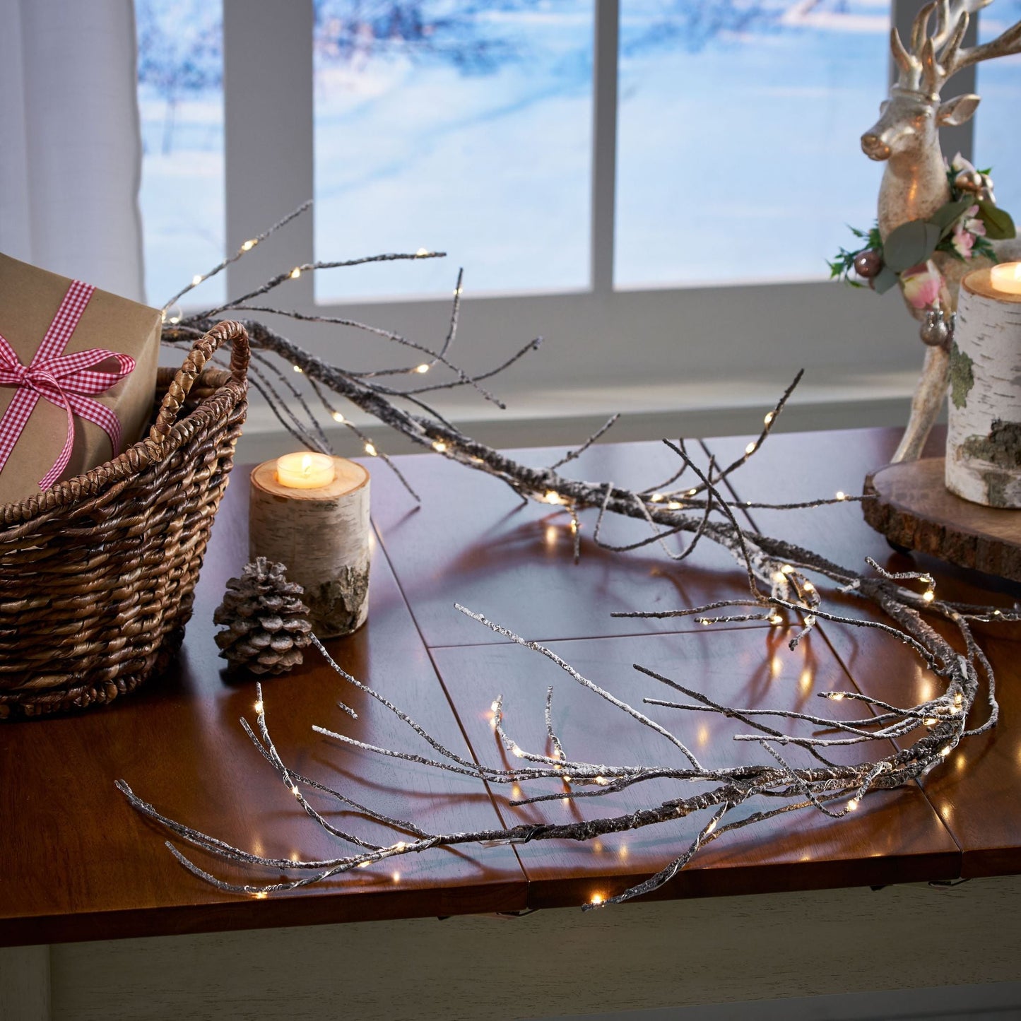 6FT LED Guirlande en Papier – Décor Festif Écologique avec Minuteur Intégré, Utilisation Intérieure, Noël 2024