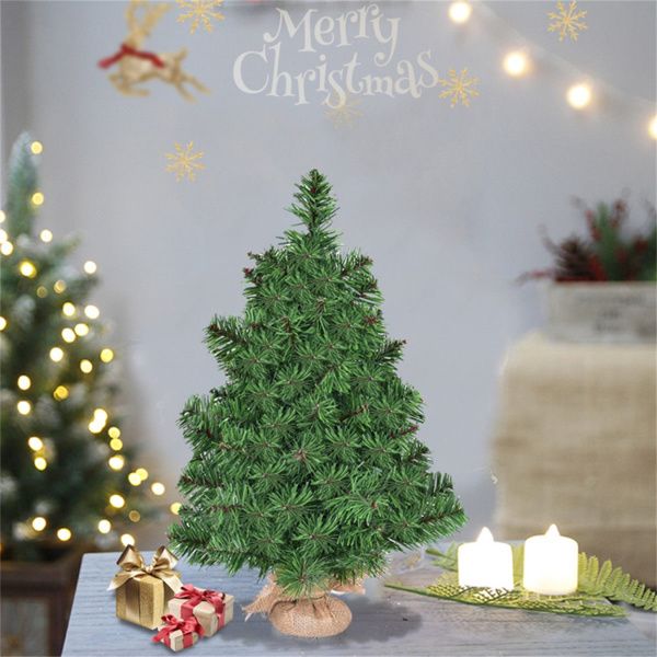 2 pi Sapin de Noël Vert Non Éclairé - PVC Écologique, Décor de Fête Parfait pour Utilisation Intérieure et Extérieure 2024