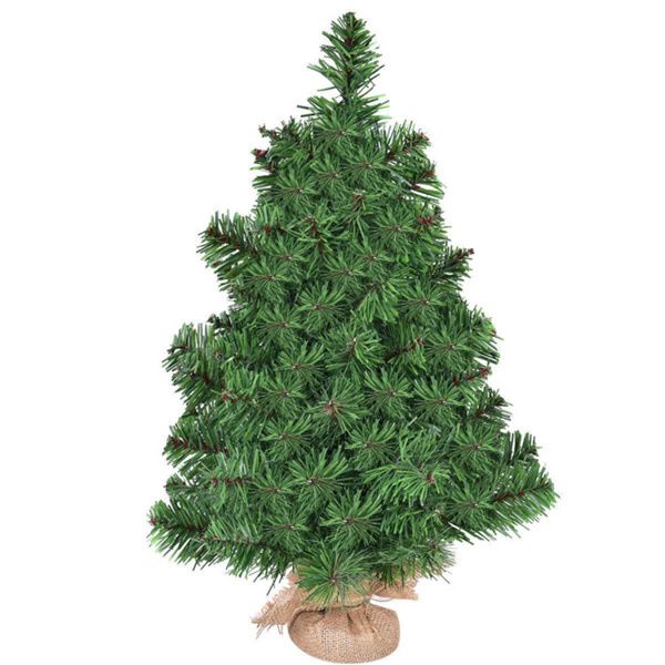 2 pi Sapin de Noël Vert Non Éclairé - PVC Écologique, Décor de Fête Parfait pour Utilisation Intérieure et Extérieure 2024