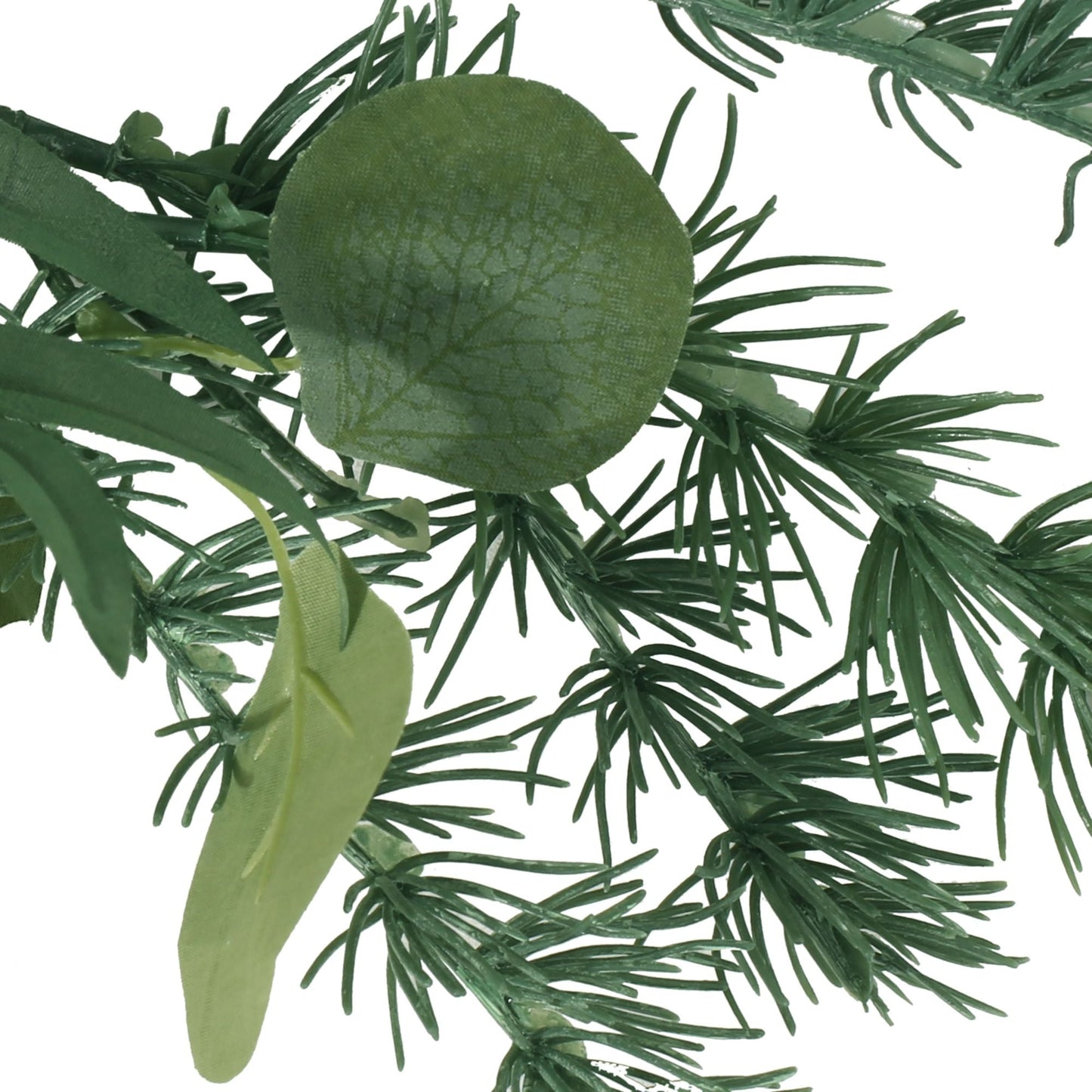 5,5' guirlande en eucalyptus et feuilles d'olive – Décor woodland léger pour un usage intérieur, Noël 2024