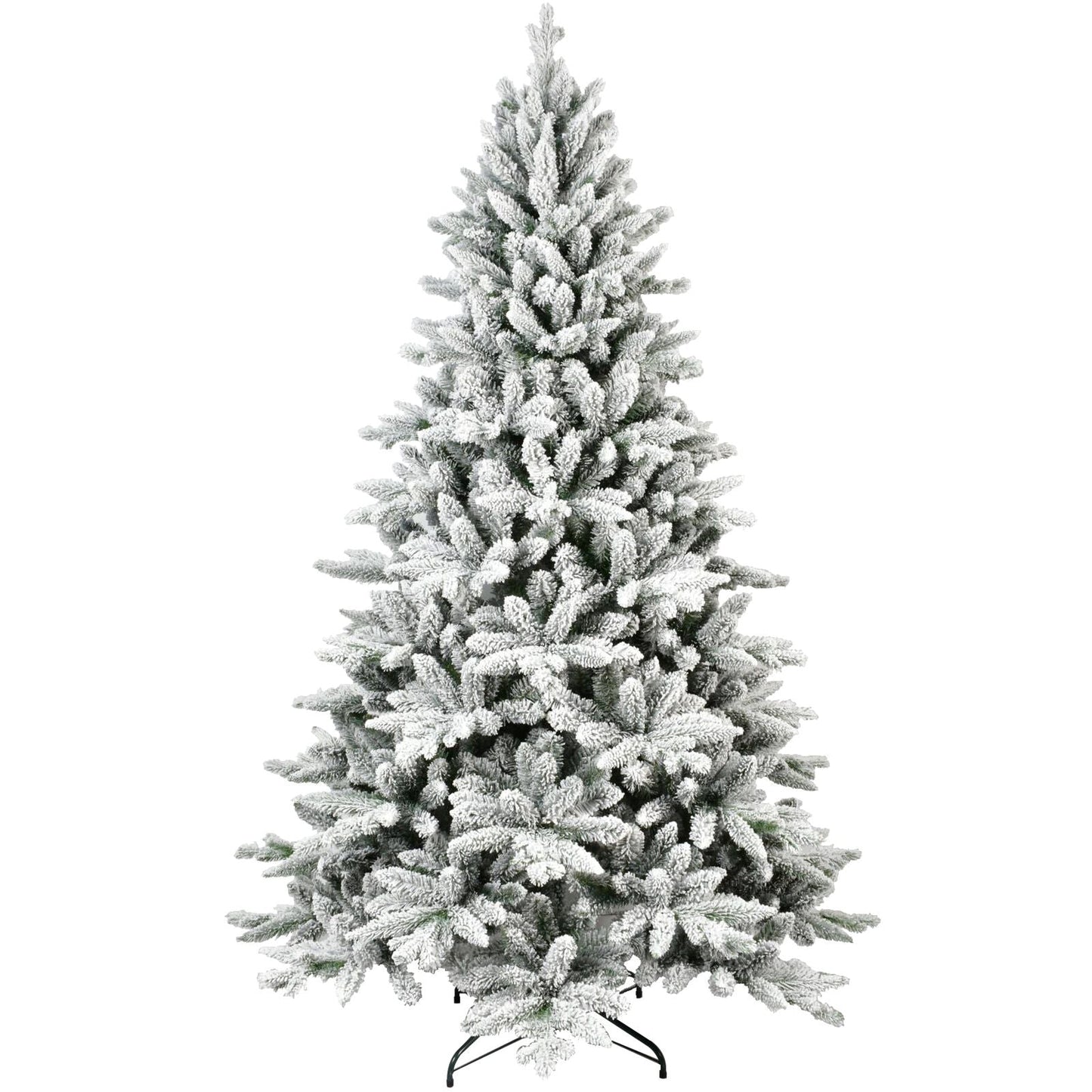 Arbre de Noël à charnières enneigé de 5 pieds - PVC ignifuge écologique, montage et rangement faciles pour la décoration des fêtes 2024