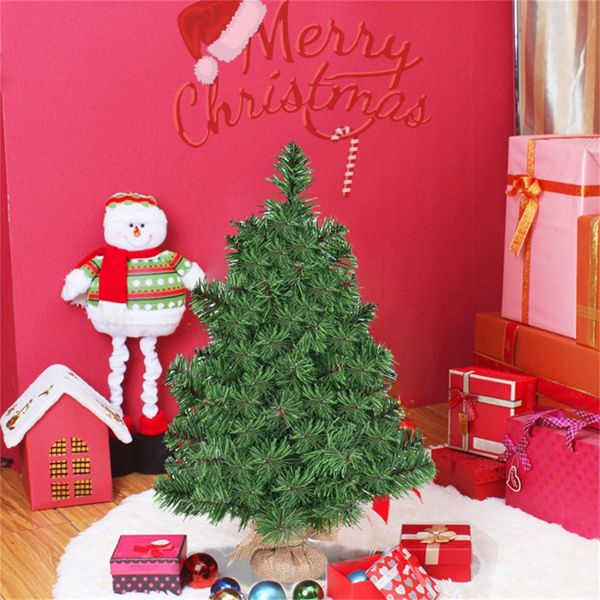 2 pi Sapin de Noël Vert Non Éclairé - PVC Écologique, Décor de Fête Parfait pour Utilisation Intérieure et Extérieure 2024
