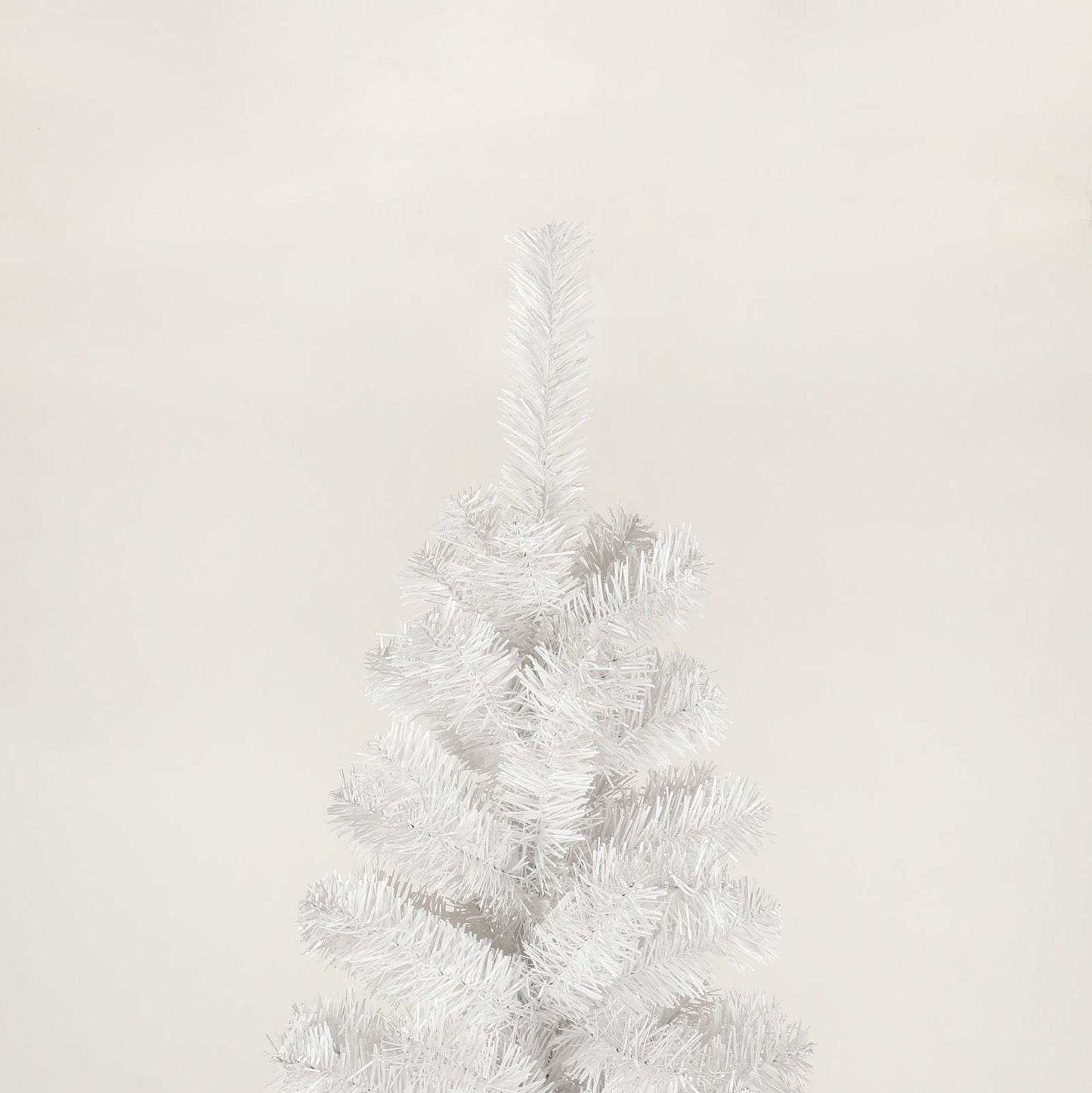 Arbre de Noël artificiel mince blanc de 7,5 pieds avec support en métal pliable – Parfait pour les petits espaces et la décoration des fêtes 2024