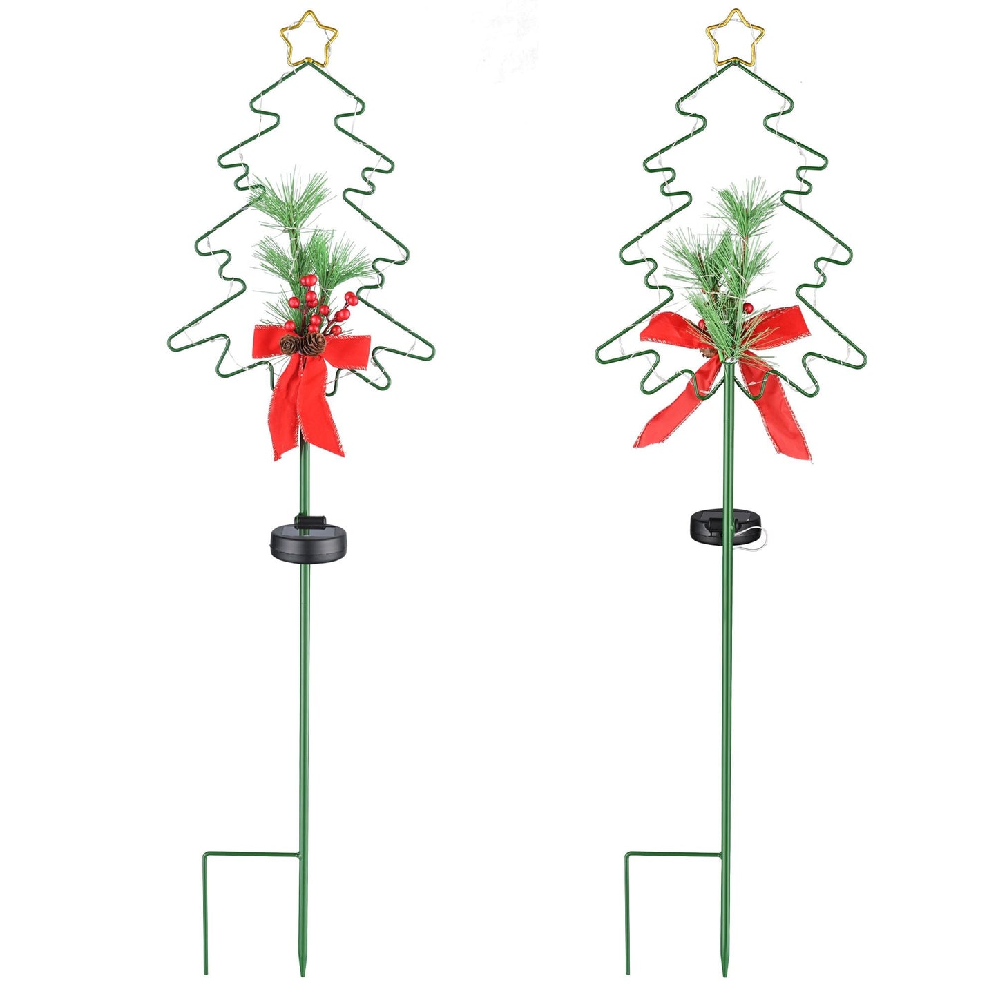 Lumière de piquet solaire pour arbre de Noël