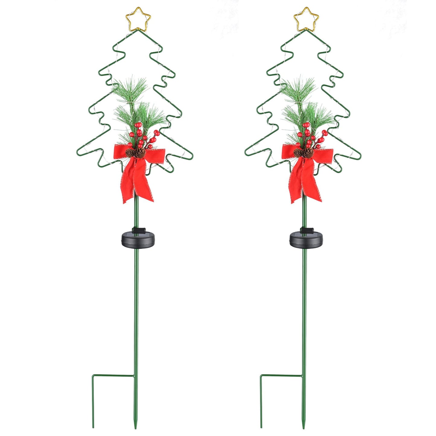 Lumière de piquet solaire pour arbre de Noël