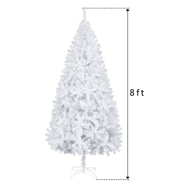 Arbre de Noël pré-éclairé enneigé de 2,4 m avec 1349 branches - Décor festif pour la maison et le bureau 2024