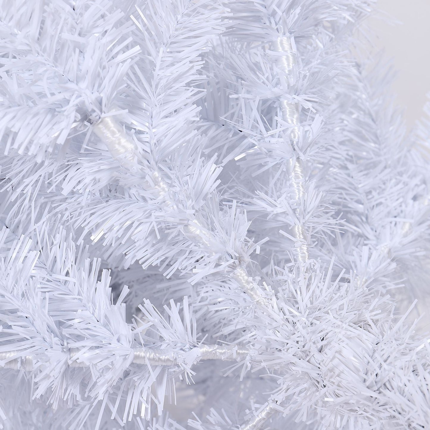 Arbre de Noël artificiel mince blanc de 7,5 pieds avec support en métal pliable – Parfait pour les petits espaces et la décoration des fêtes 2024
