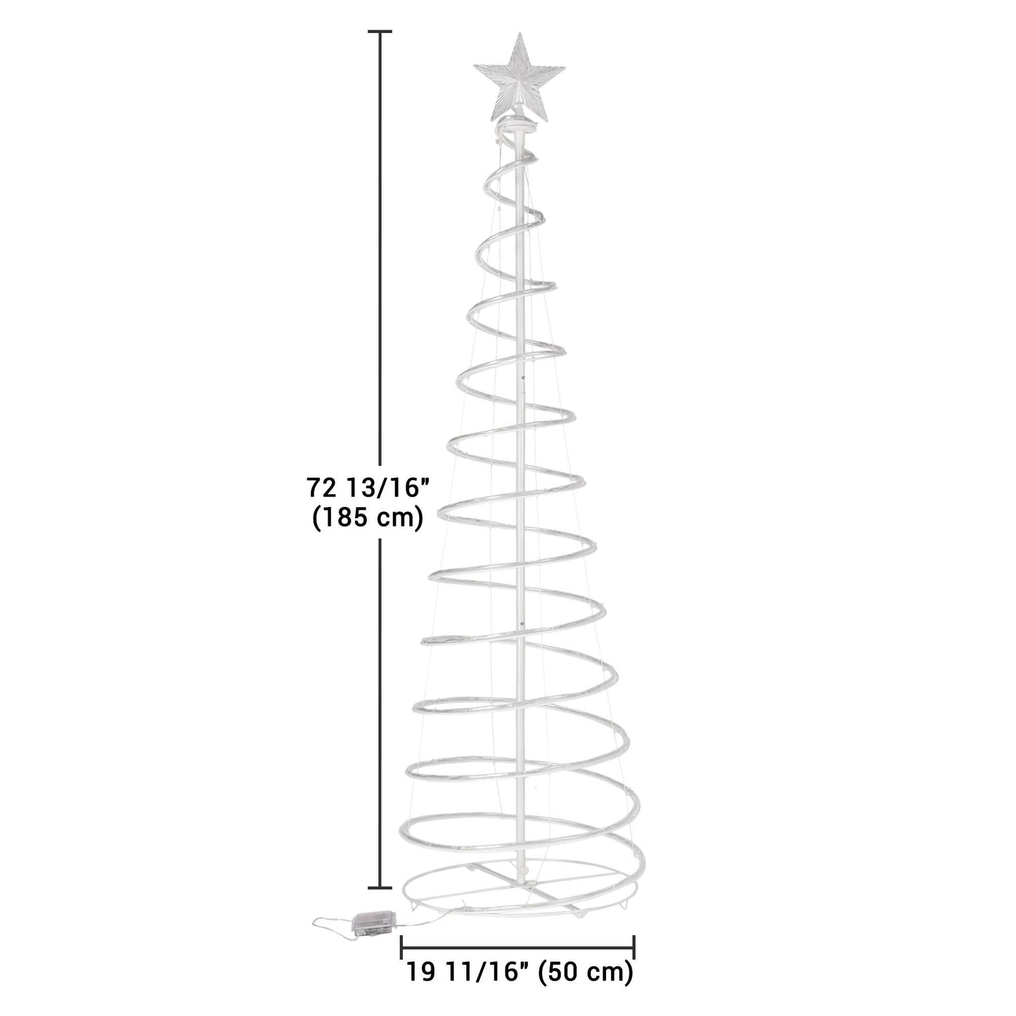 Lumière de Noël en spirale LED blanche chaude de 6 pieds – Décor de fête extérieur scintillant avec 8 modes, parfait pour une ambiance festive 2024