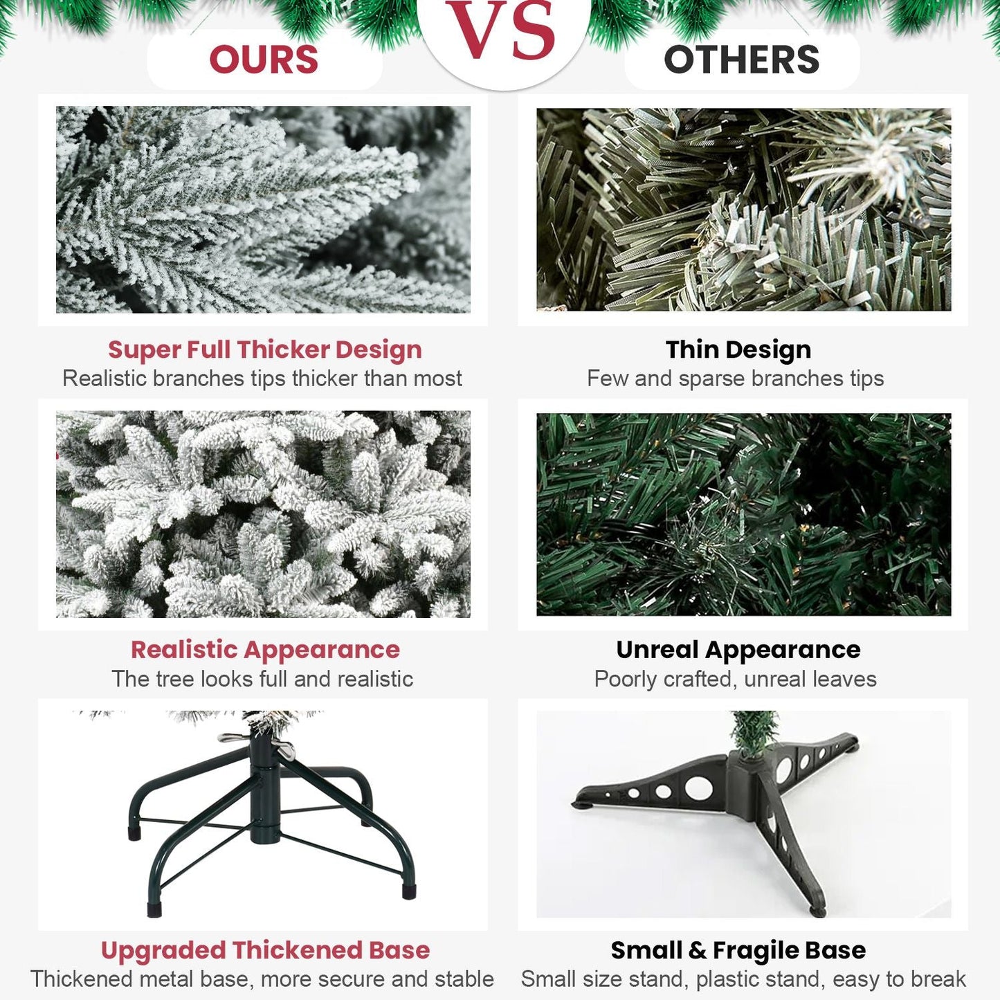 Arbre de Noël à charnières enneigé de 5 pieds - PVC ignifuge écologique, montage et rangement faciles pour la décoration des fêtes 2024