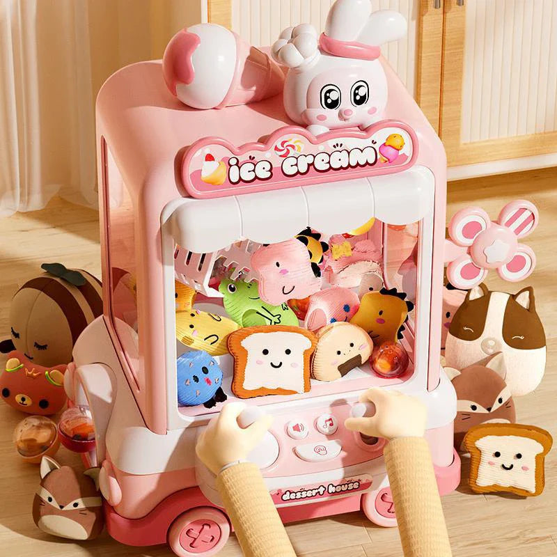 Mini Machine à Pincer en Peluche pour Enfants - Attrape-Peluche Rabbit avec Musique et Lumières