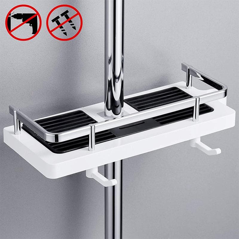 Support de rangement pour barre de douche dans la salle de bain