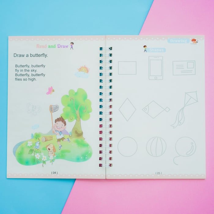 ScribbleJoy Livre - Cahier Educatif Réutilisable pour Enfants