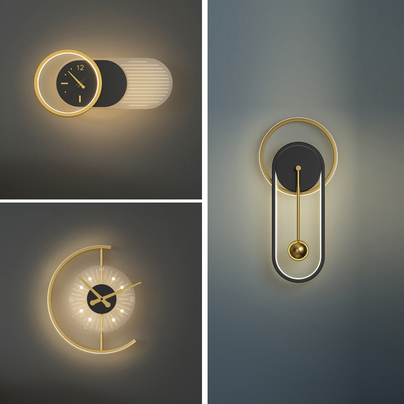 Nordic Minimalist Stille Horloge Applique Murale