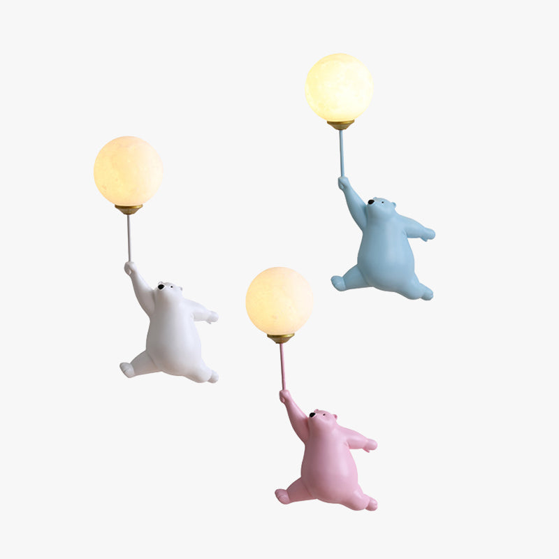 Floroux – Applique LED en résine et acrylique pour chambre d'enfants