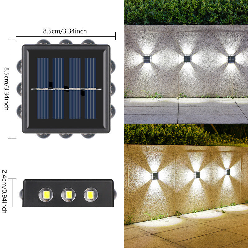 Floroux - Lampe murale solaire LED étanche pour espaces extérieurs