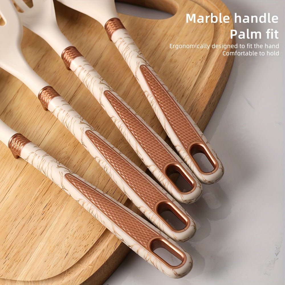 Premium Cooking - Plaisir de cuisiner avec le lot d'ustensiles de cuisine en silicone élégant