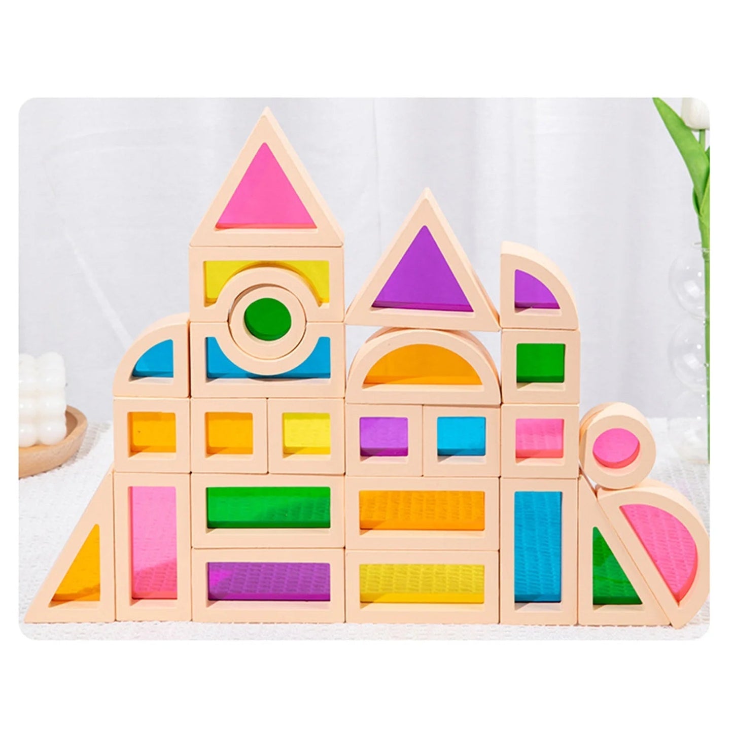 CreativeBlocks – Blocs de jeu en bois colorés pour enfants