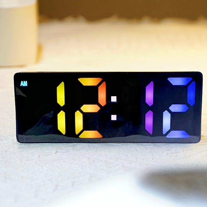 DigiTime Horloge - Réveil LED élégant avec affichage de la date