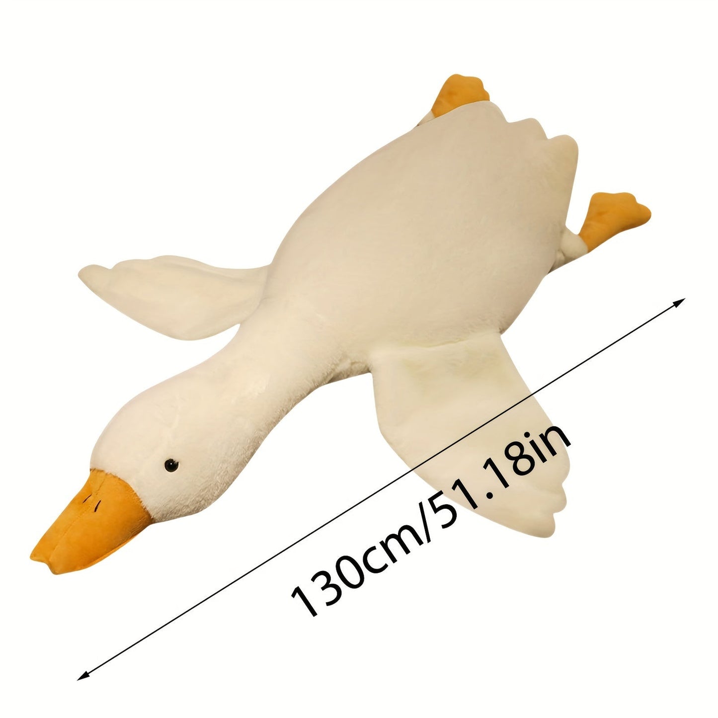Peluche Douce Canard Blanc - Grande Peluche Cygne Oie, Tapis en Peluche Fluffy pour la Chambre des Enfants et la Décoration Intérieure