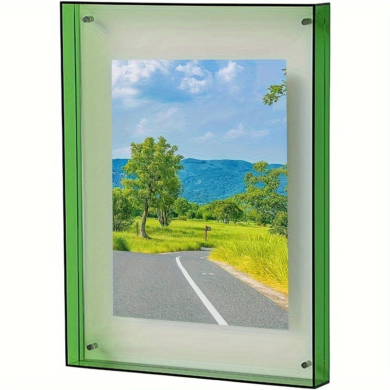 AcrylicFrame – Cadre photo vertical moderne pour table et mur