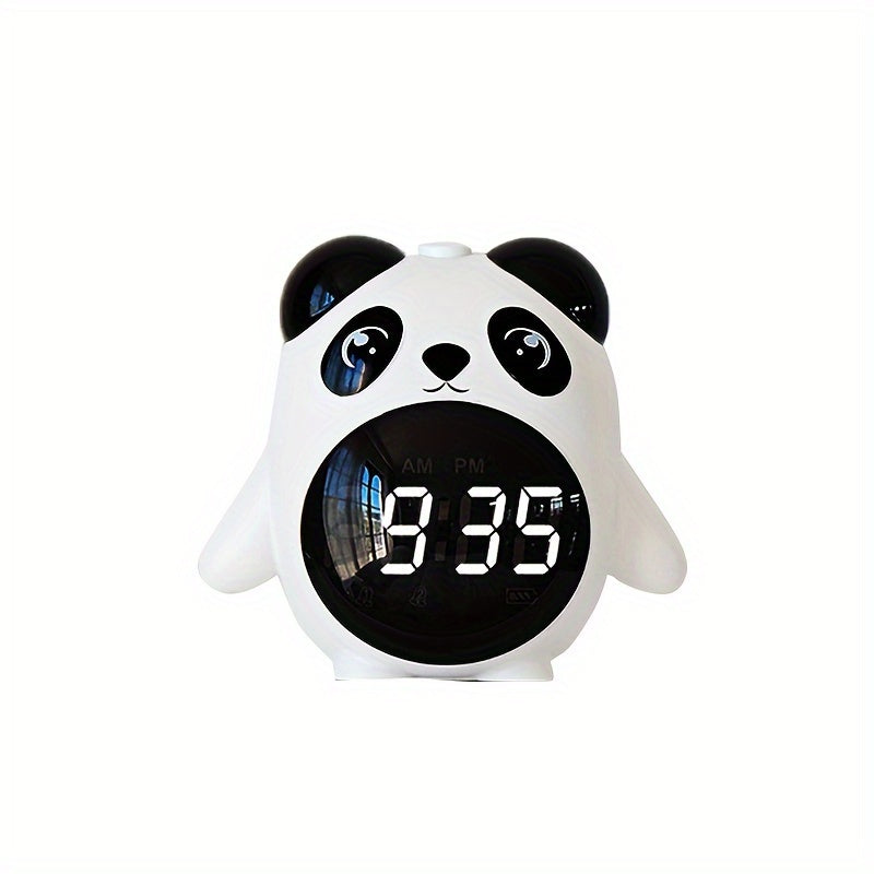 PandaGlow Horloge - Réveil Mignon Rechargeable avec Température