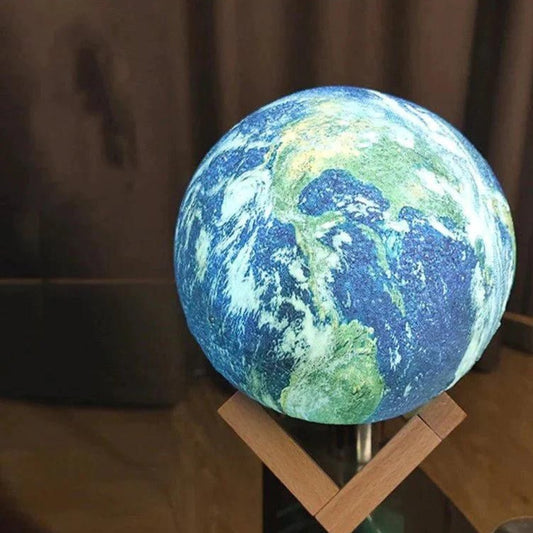 Floroux Lampe Terre 3D | LED veilleuse avec changement de couleur | Décoration pour la maison & chambre d'enfants