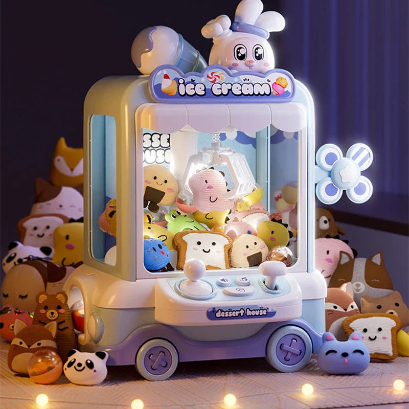 Mini Machine à Pincer en Peluche pour Enfants - Attrape-Peluche Rabbit avec Musique et Lumières