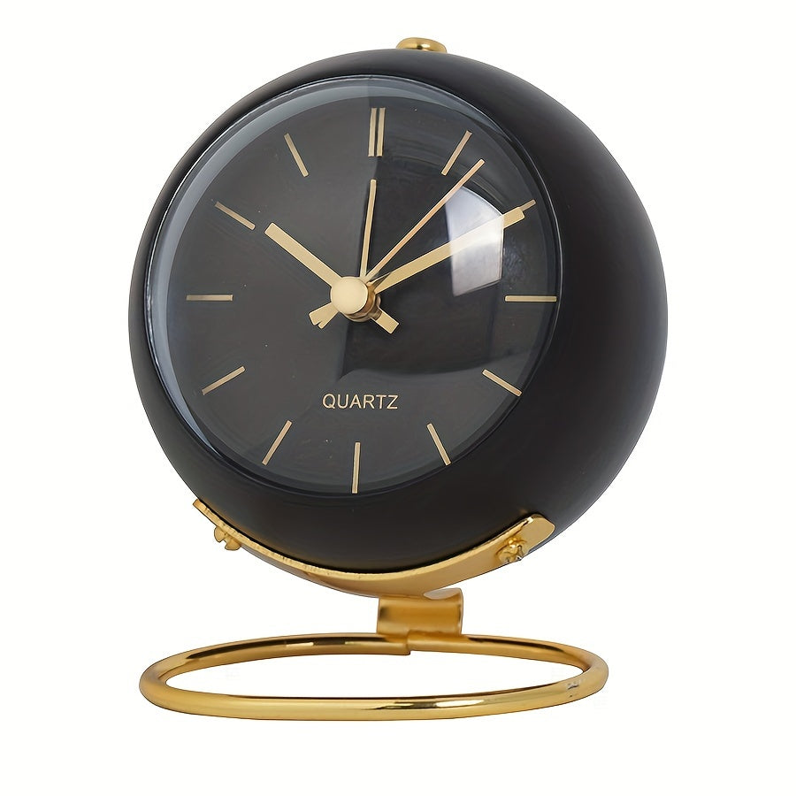 EleganceTime - Réveil Quartz Luxe en Design Métallique