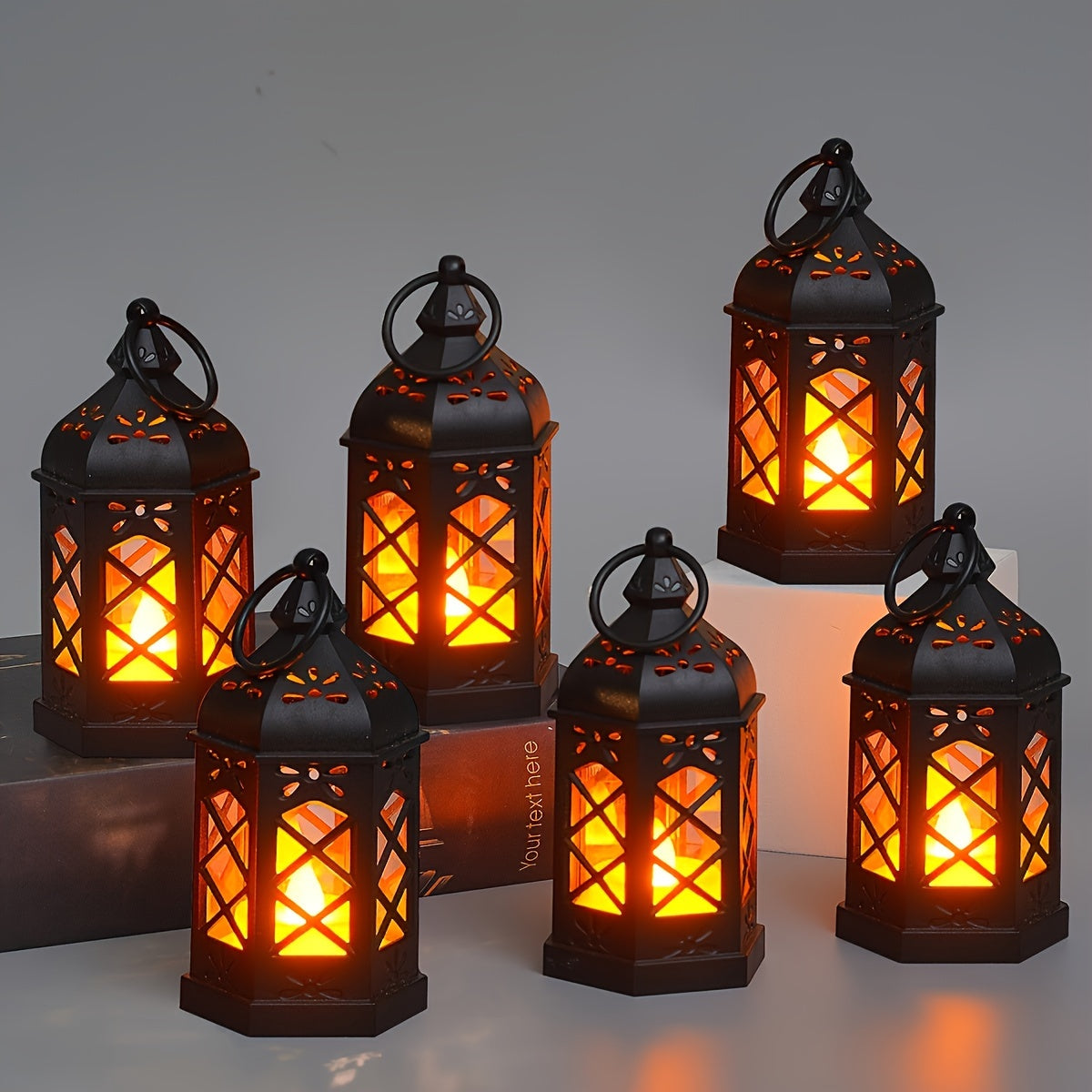 LuxeGlow Lanternes – Ensemble LED Rustique pour Éclairage de Fête