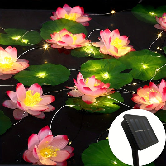 SolarLily - Décoration de lotus à énergie solaire pour le jardin