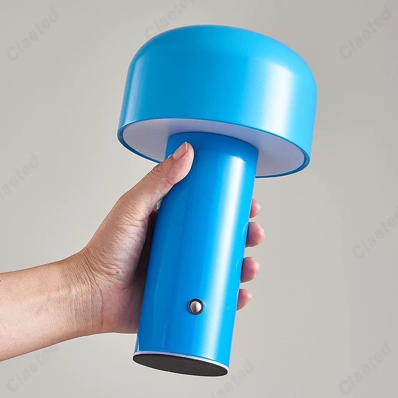Lampe de table champignon designer italien - Lampe de nuit portable sans fil à toucher